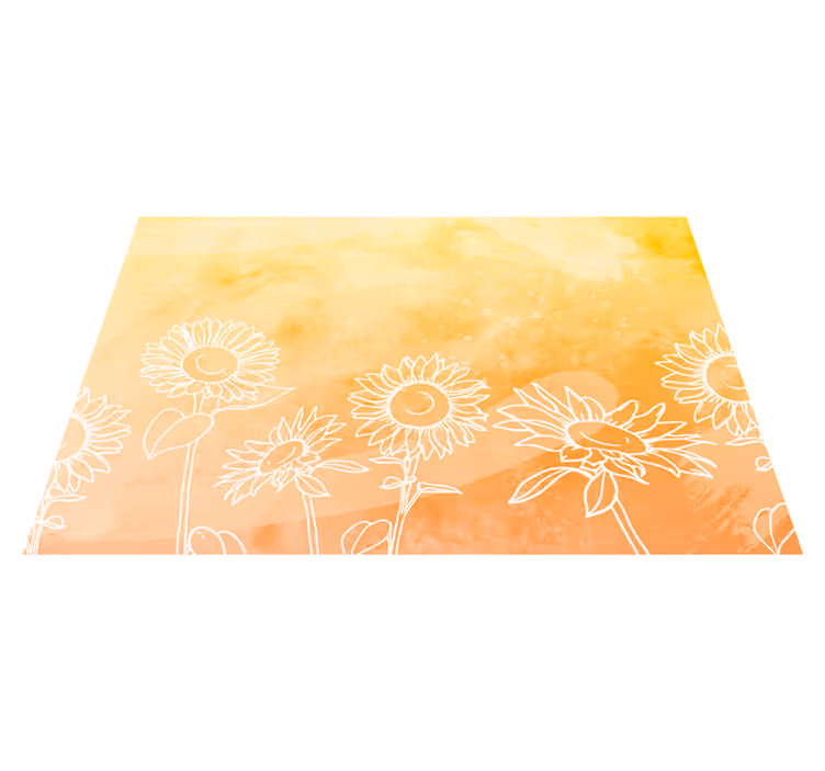 Set de table original motif contour de tournesol - TenStickers