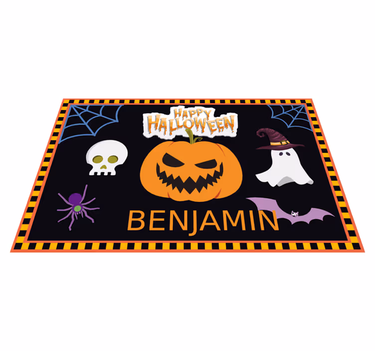 Set de table Halloween pour enfants avec prénom - TenStickers