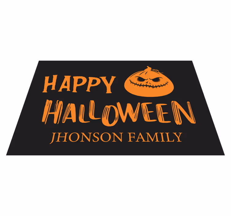 Set de table nom Joyeux halloween nom famille - TenStickers