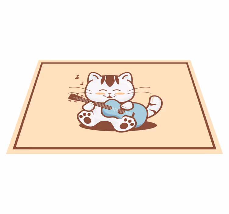 Set de table enfant personnage de chat musical - TenStickers
