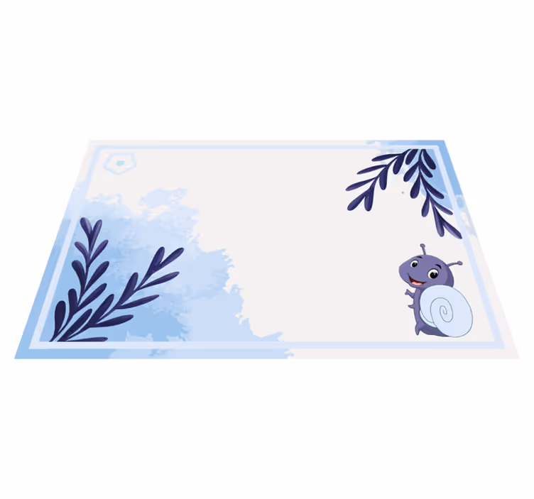 Set de table enfant escargot avec feuilles - TenStickers