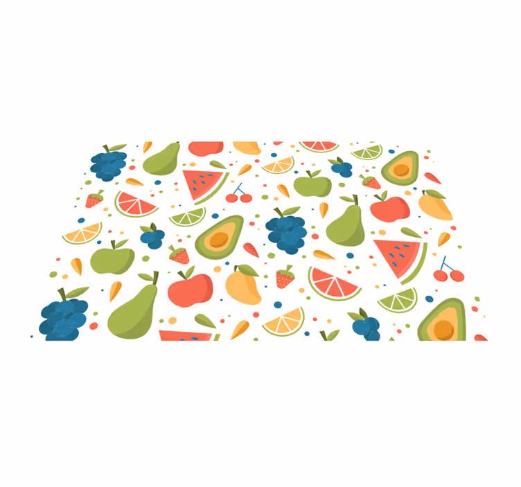 Set de table original sticker de fruits de dessin animé - TenStickers