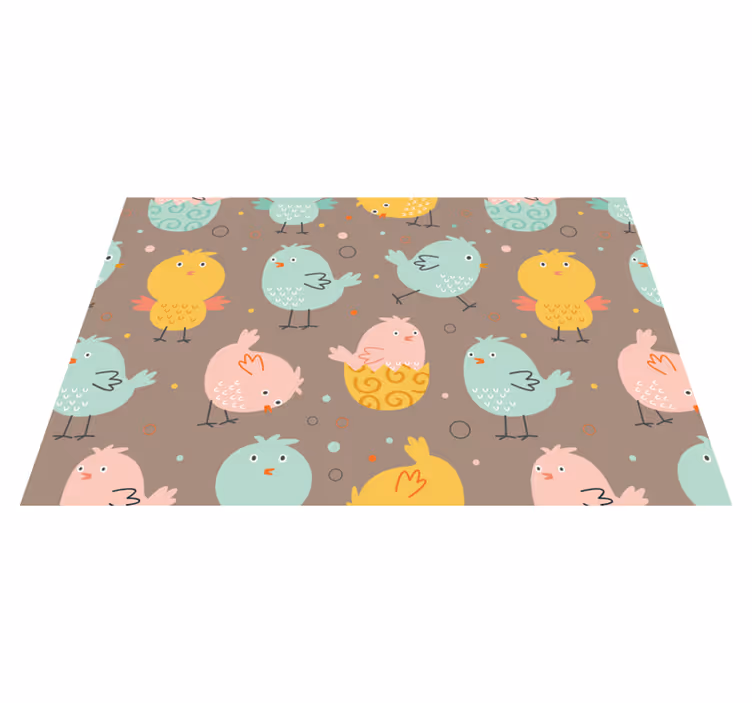 Sets de table en sticker pour bébés poulet multicolore - TenStickers