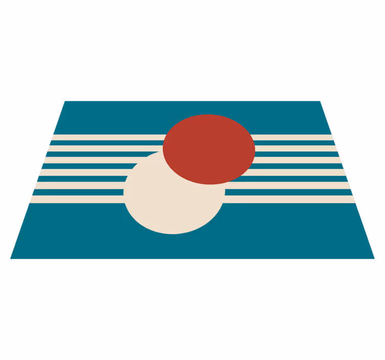 Set de table original Art abstrait de deux cercles - TenStickers