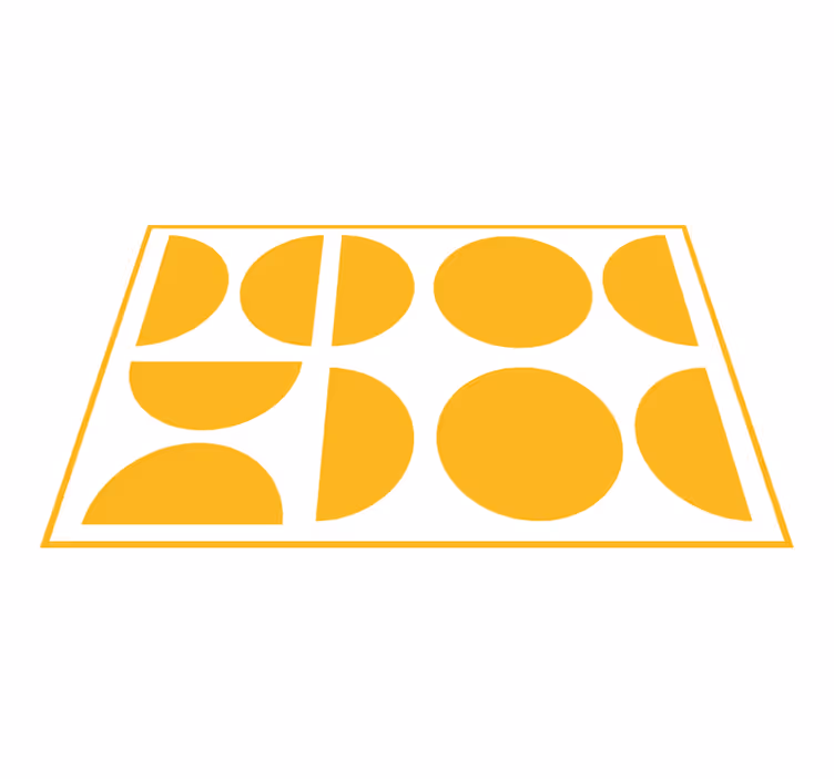 Set de table moderne forme géométrique jaune - TenStickers