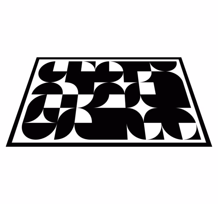 Set de table moderne motif noir géométrique - TenStickers