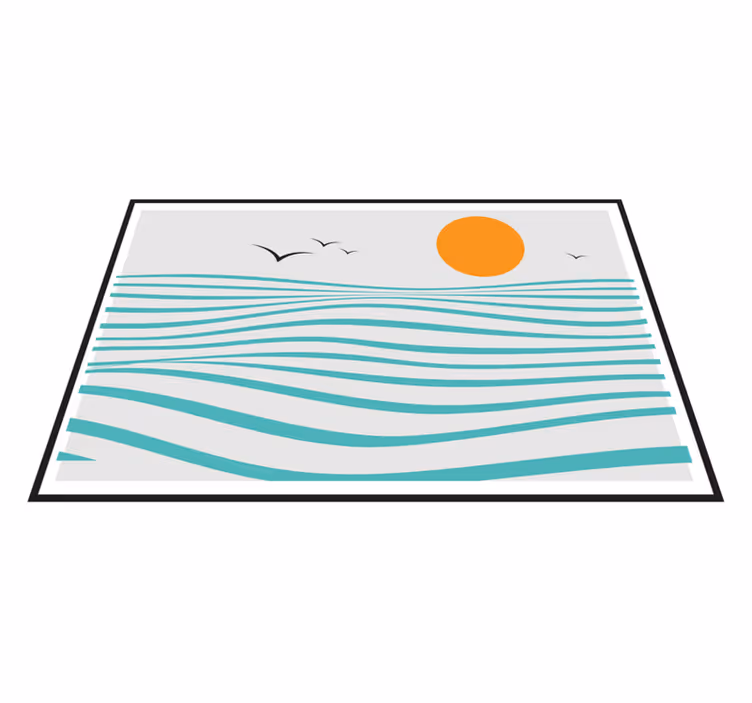 Set de table moderne design vagues élégantes - TenStickers