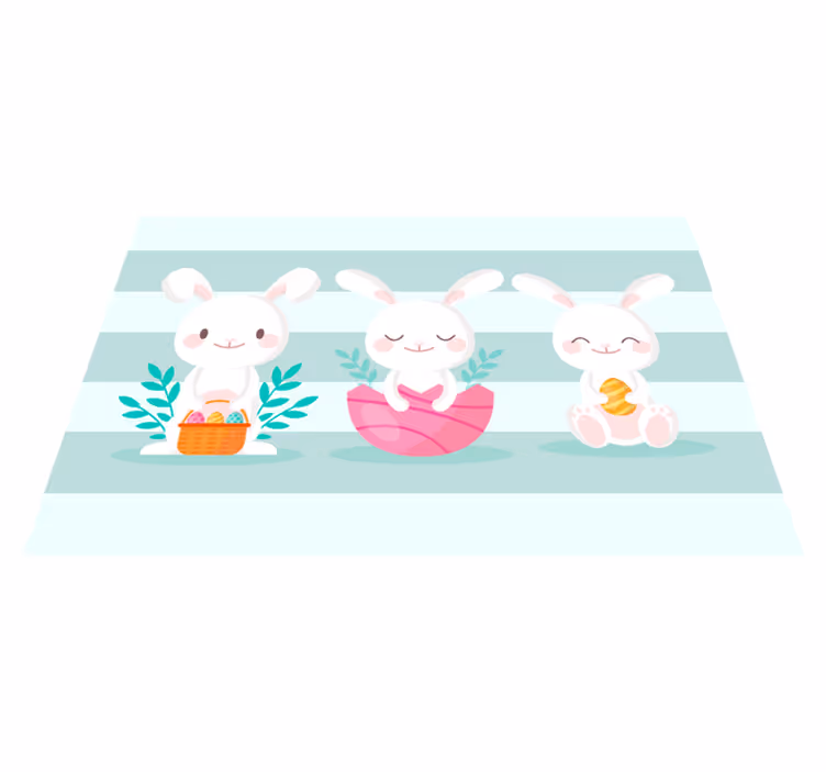 Set de table enfant personnages de lapins mignons - TenStickers