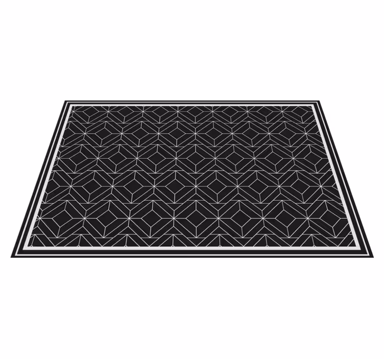 Set de table moderne surface noire géométrique - TenStickers