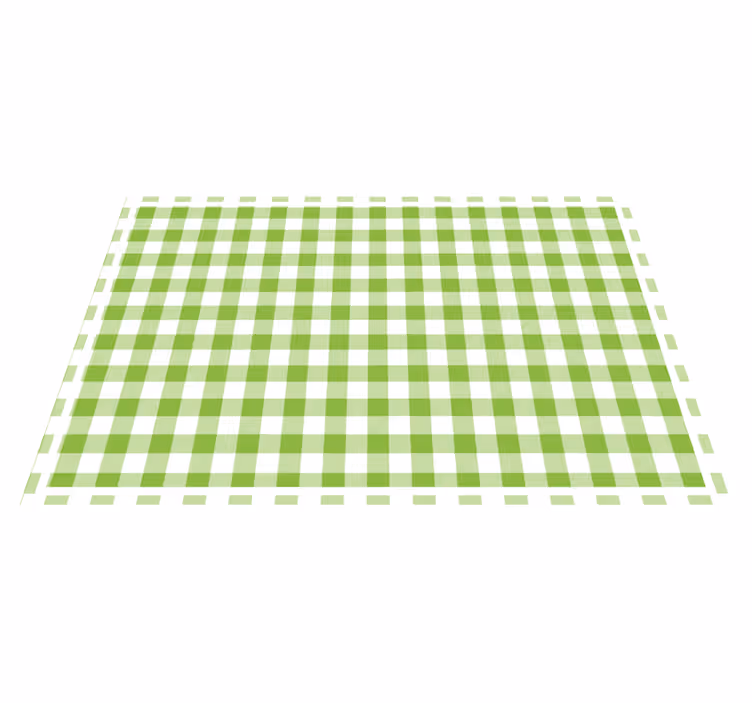 Set de table motif à carreaux verts - TenStickers