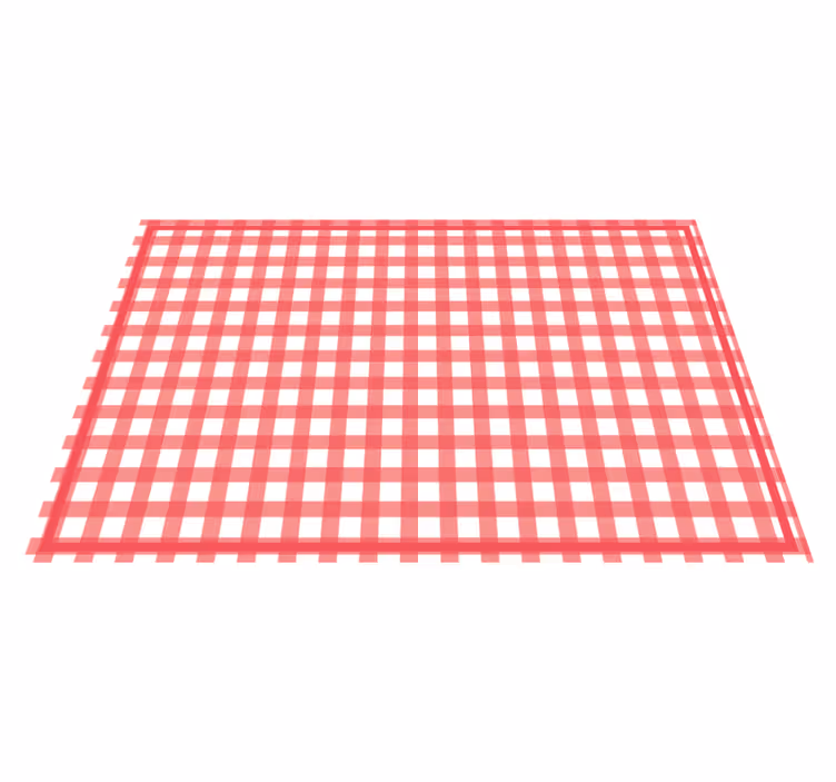 Set de table à motif carreaux rouges - TenStickers