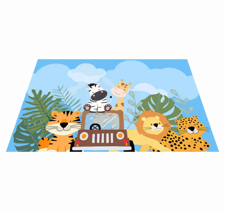 Set de table enfant scène de safari animal - TenStickers