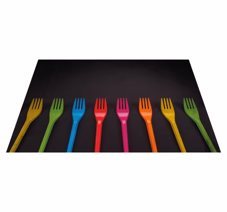 Set de table enfant collection de fourchettes colorées - TenStickers