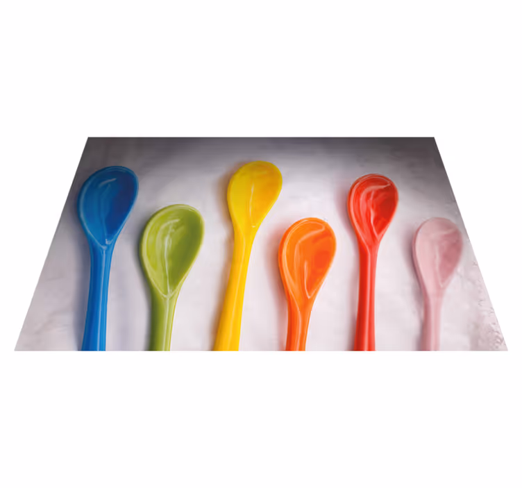 Set de table maison ustensiles de cuisine colorés - TenStickers