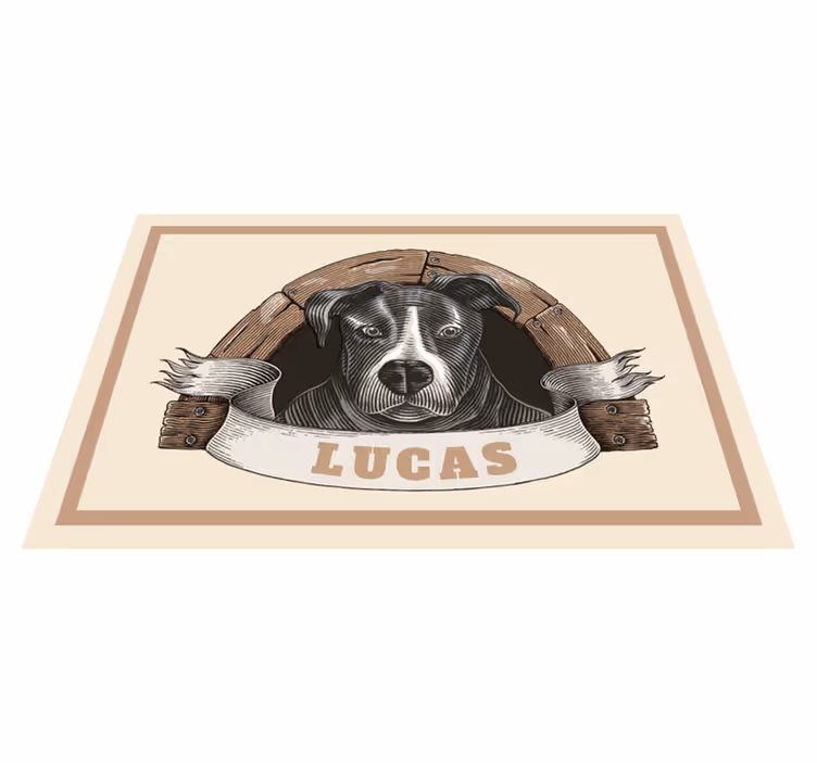 Set de table design nom Chien dans un tirage - TenStickers