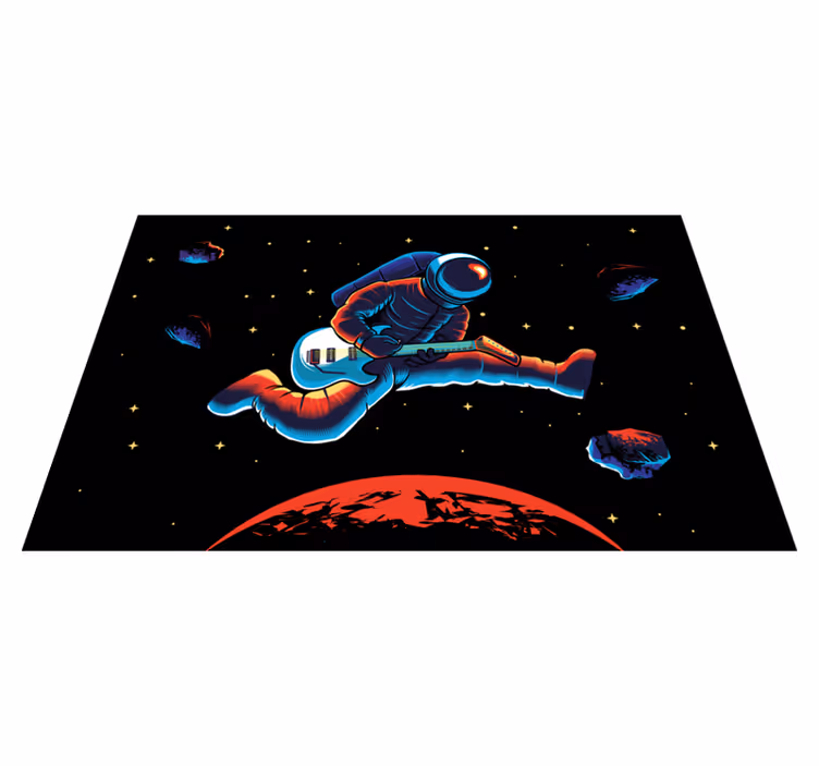 Set de table original astronaute jouant de la guitare - TenStickers