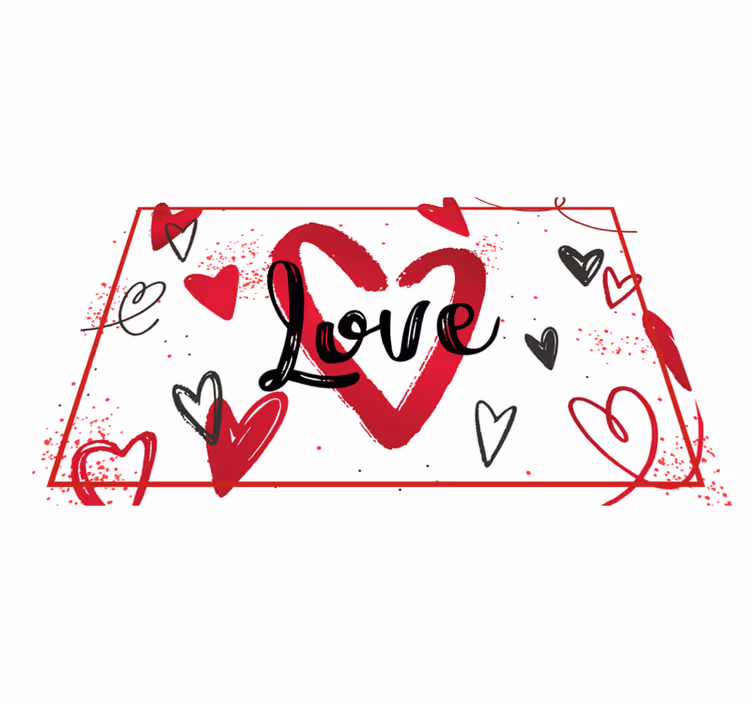 Set de table citation design cœur amoureux - TenStickers