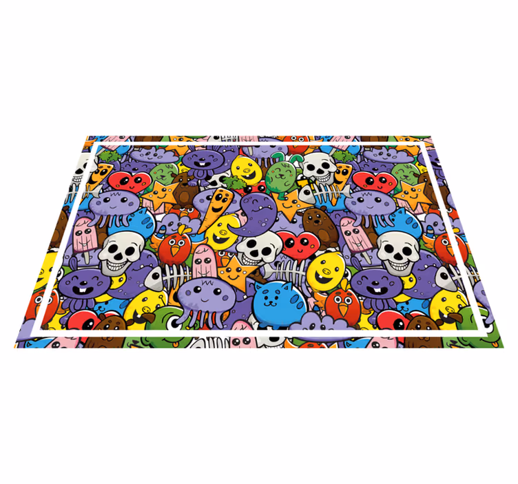 Set de table enfant personnages de dessins animés colorés - TenStickers