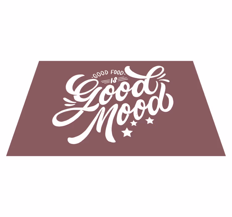 Set de table citation bonne humeur culinaire - TenStickers