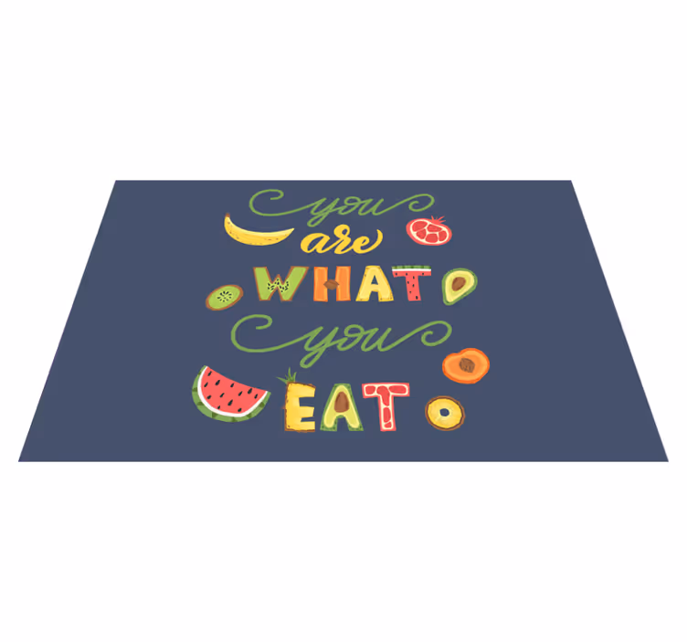 Set de table citation citation colorée sur la nourriture - TenStickers