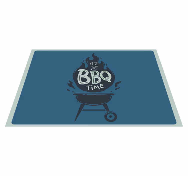 Set de table citation temps de bbq flammes - TenStickers