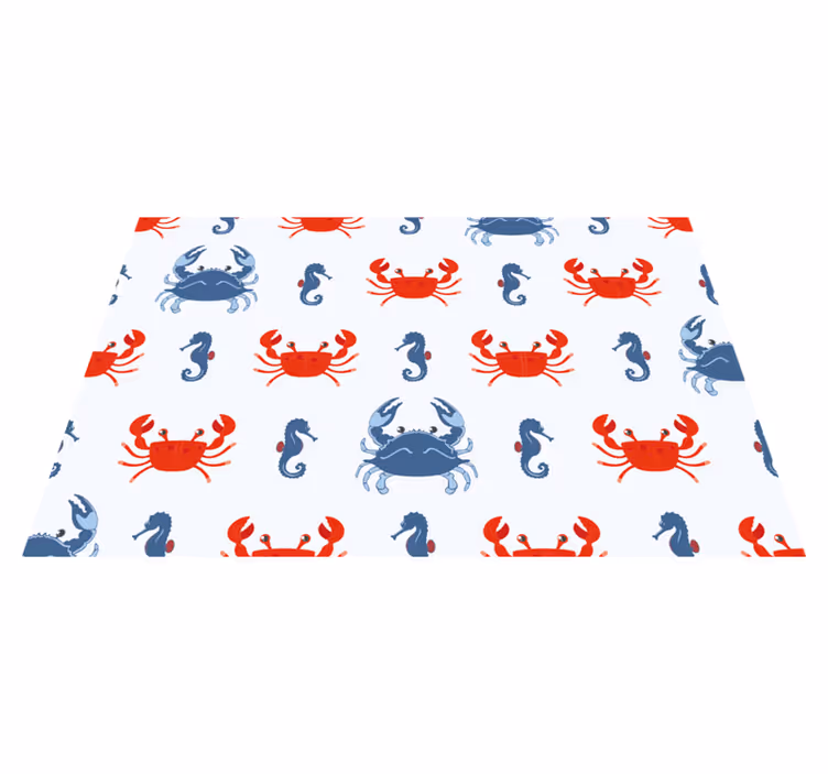 Set de table original motif crabe et hippocampe - TenStickers
