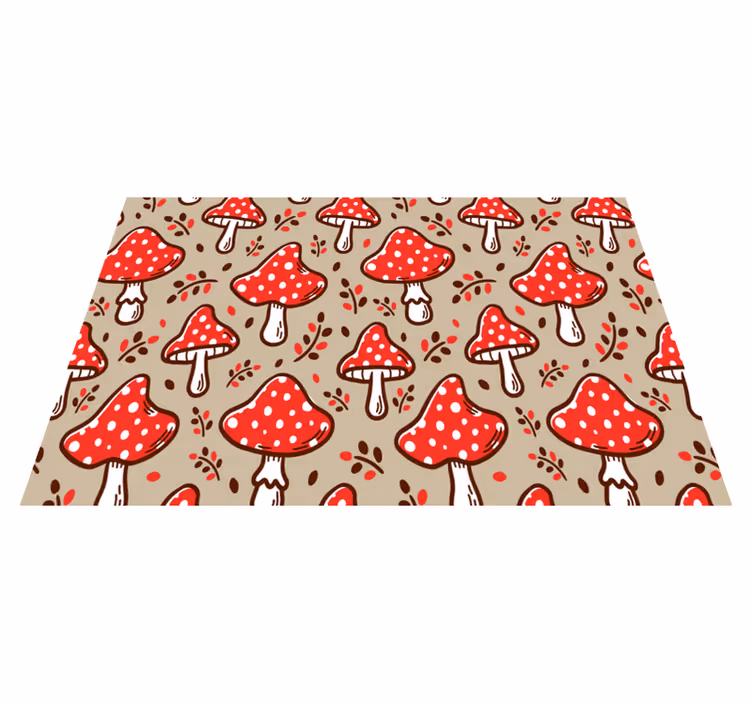 Set de table original champignons à pois rouges - TenStickers
