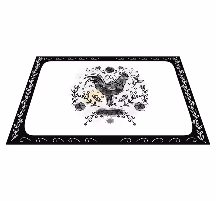 Set de table moderne illustration élégante d'un coq - TenStickers
