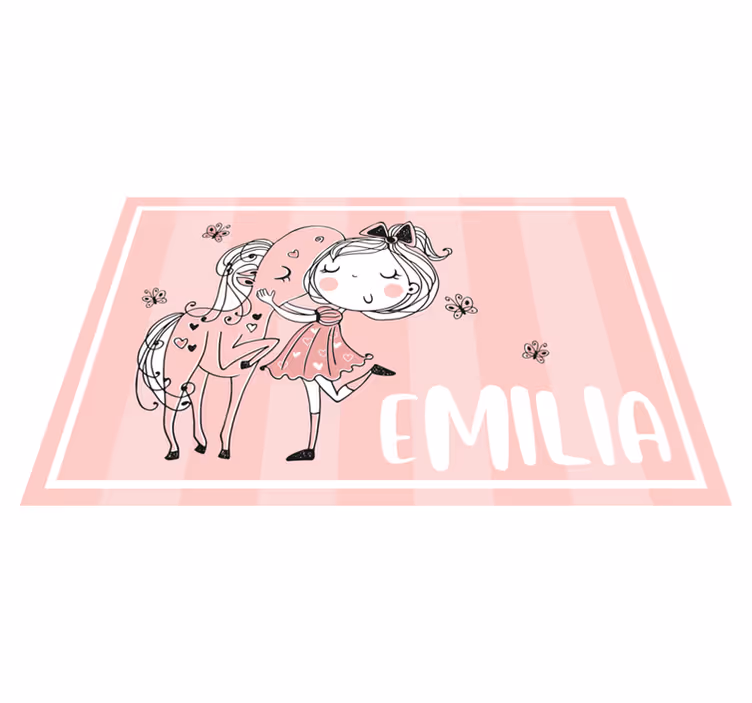 Set de table design enfant Princesse avec une robe rose - TenStickers