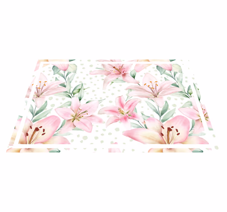 Set de table original arrangement floral de lys - TenStickers