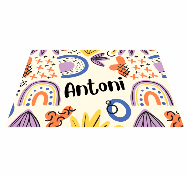 Set de table enfant motifs de noms colorés - TenStickers