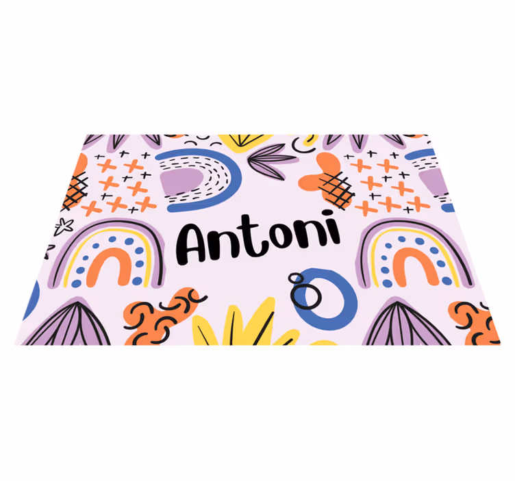 Set de table enfant motifs arc-en-ciel colorés - TenStickers