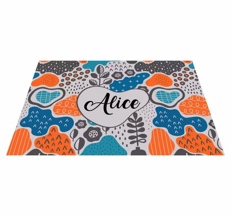Set de table avec prénom design ludique - TenStickers