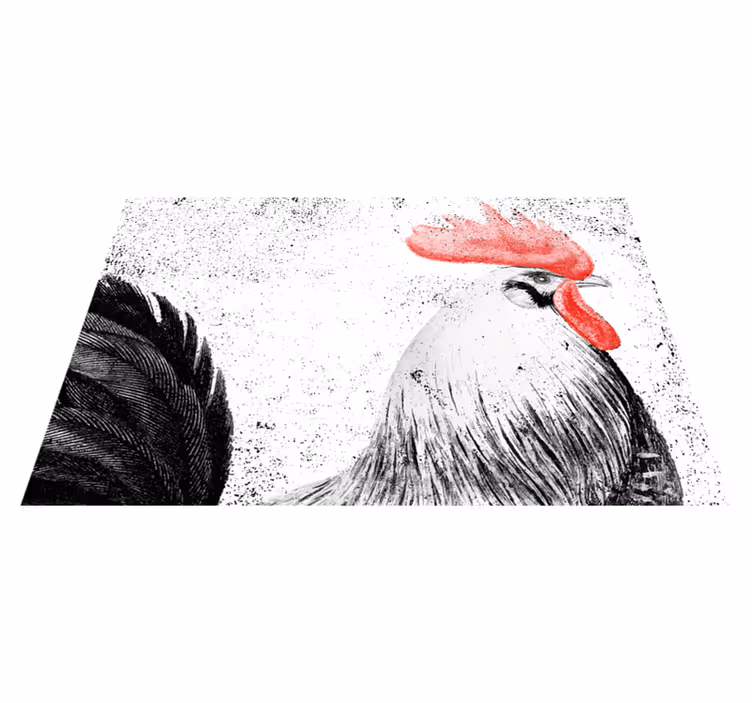 Set de table original Coq noir et rouge - TenStickers