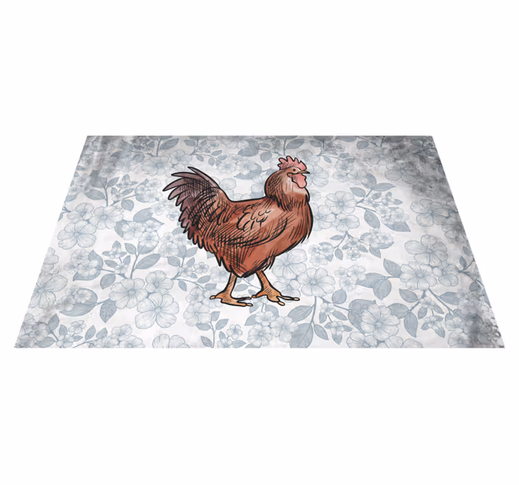 Set de table original illustration de poule rustique - TenStickers