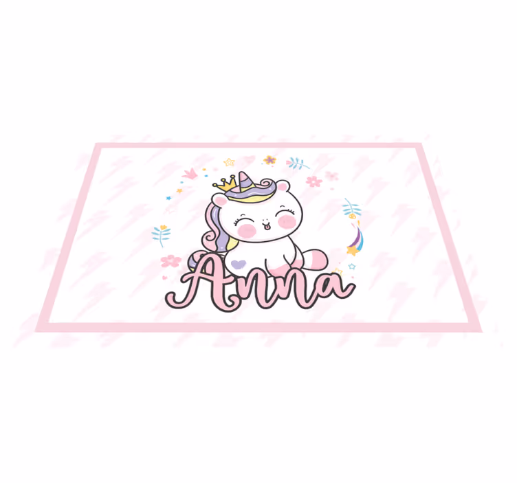 Set de table enfant illustration de licorne mignonne - TenStickers