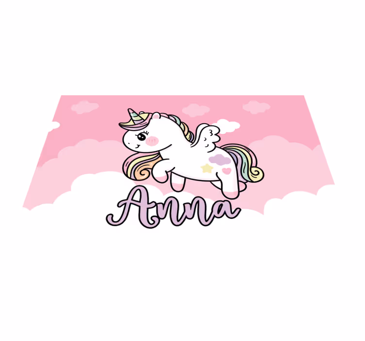Set de table design nom Licorne magique rose - TenStickers