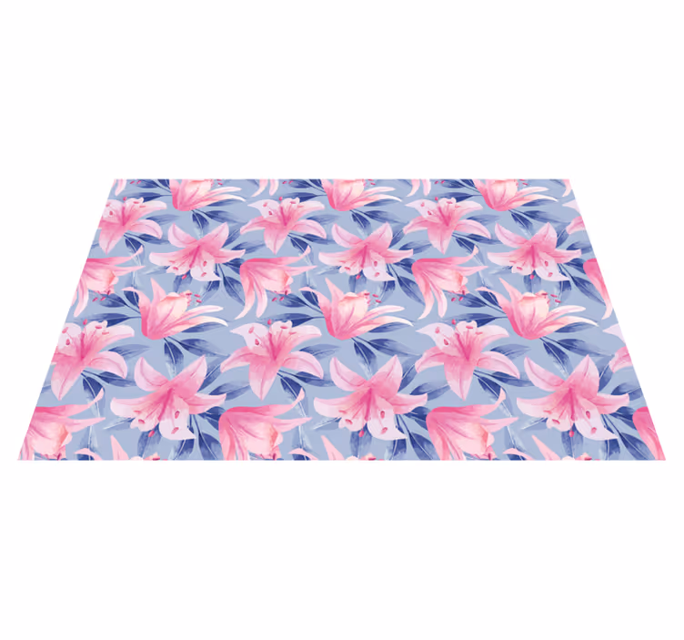 Set de table original motif de lys rose floral - TenStickers