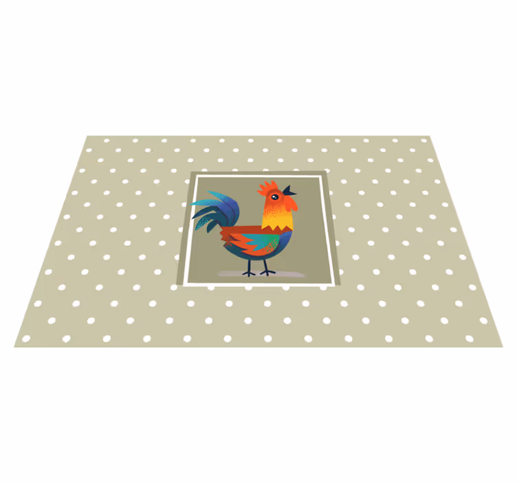 Set de table enfant art de coq coloré - TenStickers