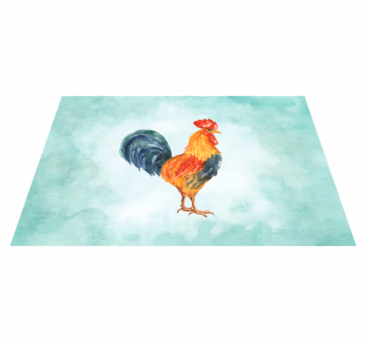 Set de table original illustration de coq coloré - TenStickers