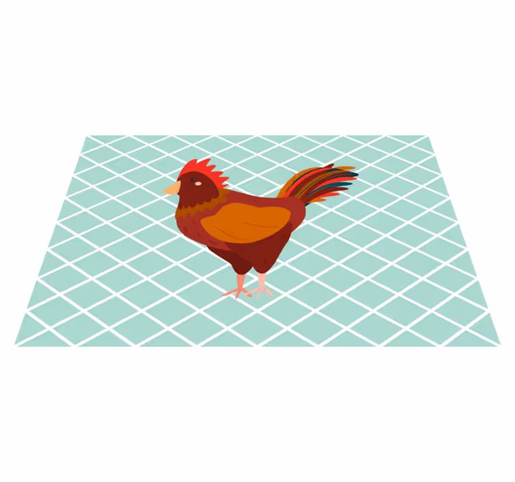 Set de table original illustration de coq charmant - TenStickers