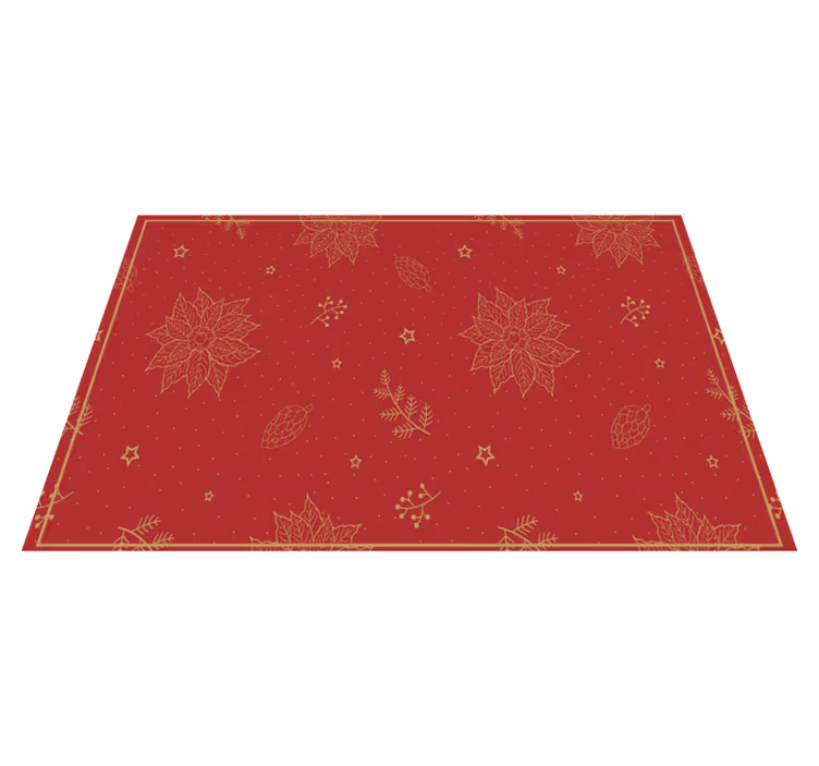 Set de table noël motif floral festif - TenStickers