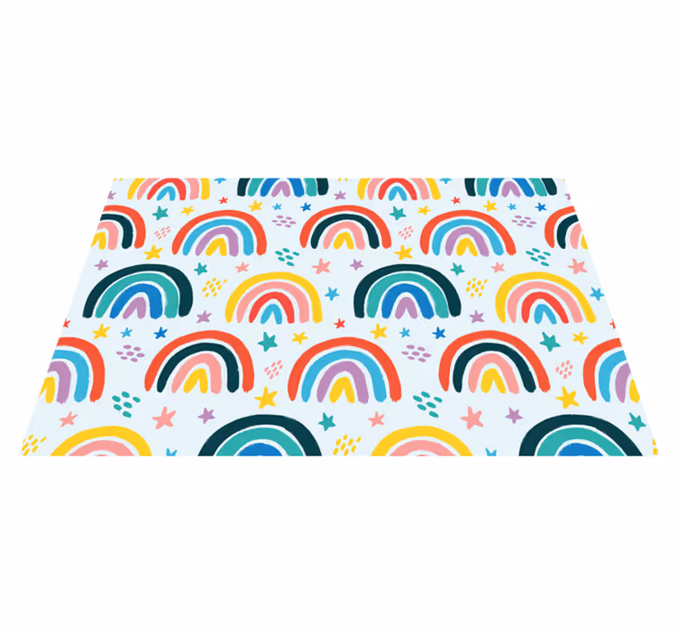 Set de table enfant Éléments arc-en-ciel vifs - TenStickers