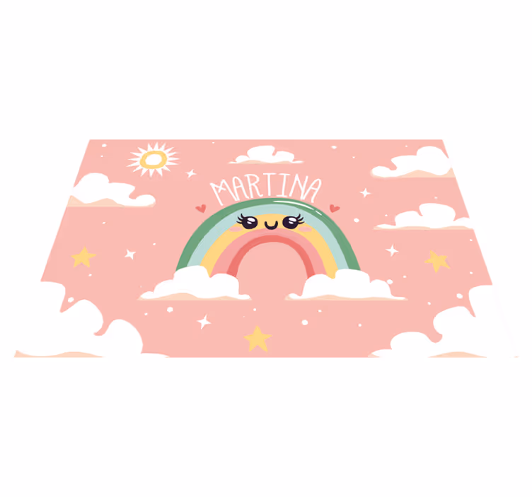 Set de table enfant scène de rainbow joyeux - TenStickers