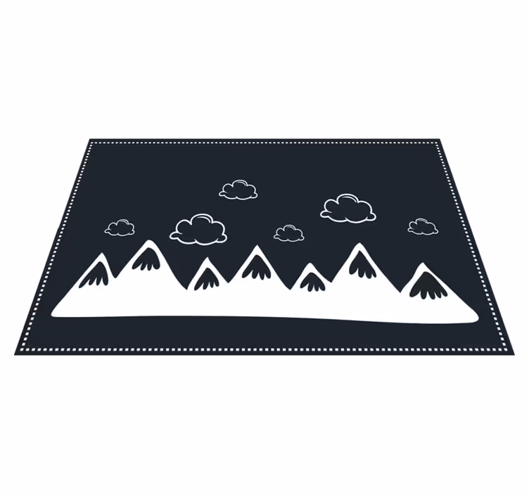 Set de table moderne silhouette de chaîne de montagnes - TenStickers