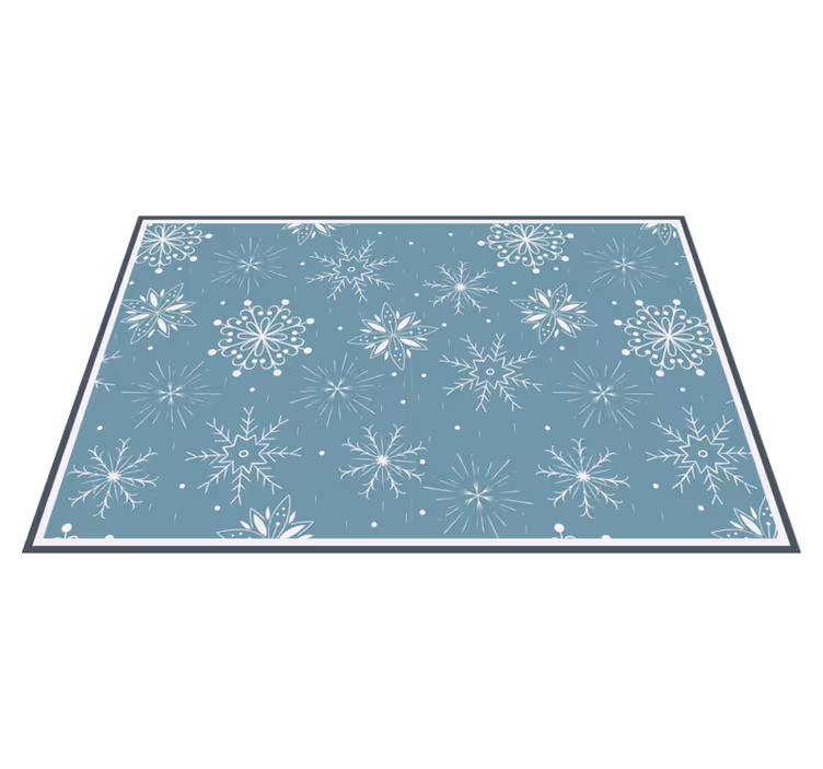Set de table Noël flocons bleus et blancs - TenStickers