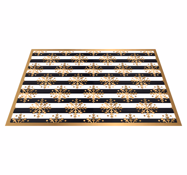 Set de table noël motif flocon doré - TenStickers