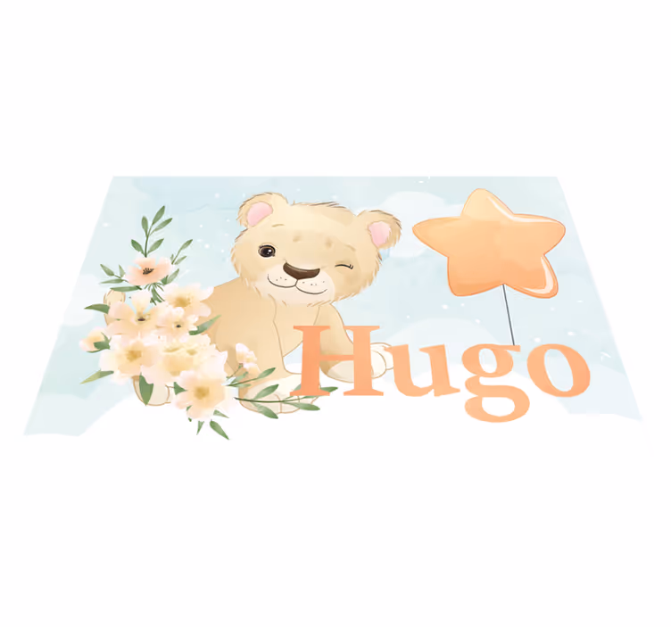 Set de table enfant lion joyeux graphique - TenStickers