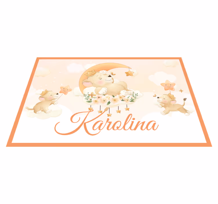 Set de table enfant petits lions fantaisistes - TenStickers