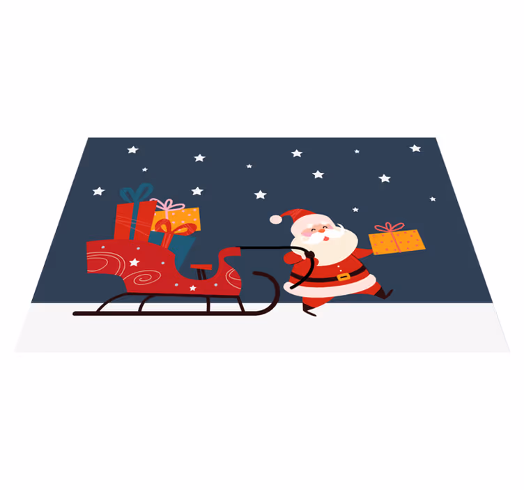 Set de table traîneau du Père Noël et cadeaux - TenStickers